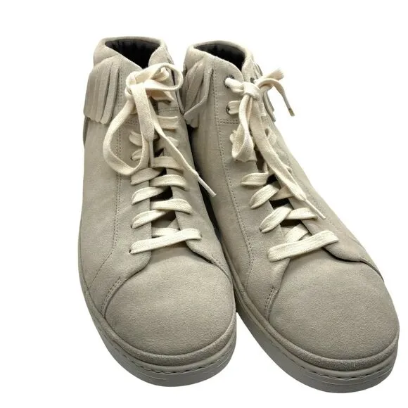UGG Men's 1020137 Cream Tan Suede Lace Up High Top Sneaker Shoes size 12 NWOT