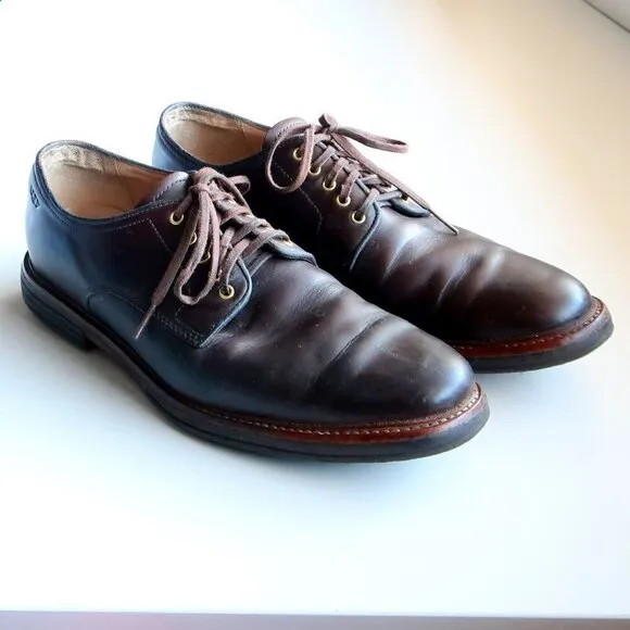 UGG Men's Dark Brown Leather Lace-up Casual Shoes Size 9