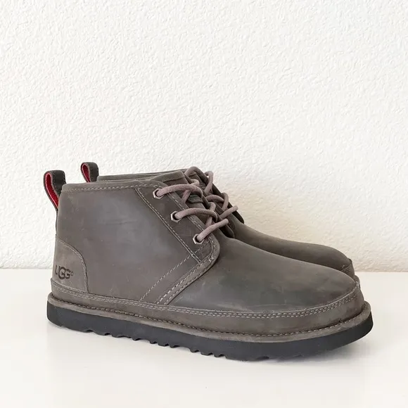 UGG Men's Numel Waterproof Charcoal Grey Boots Size 7