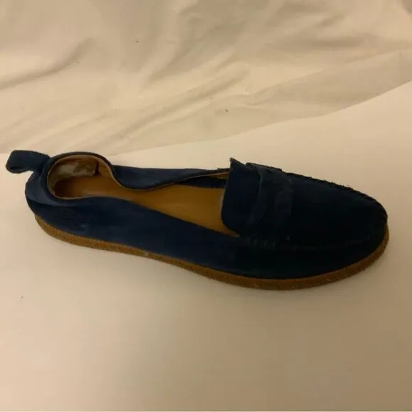 UGG Shoes Womens 10 Charlie Slip On Loafers 1019131 Blue Suede Low Top Round