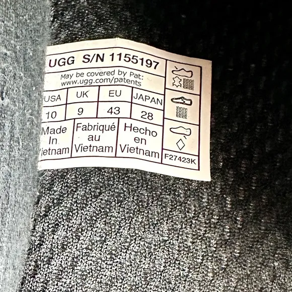 UGG Tasman IOE Sneaker Slip On Shoes Black SZ 10