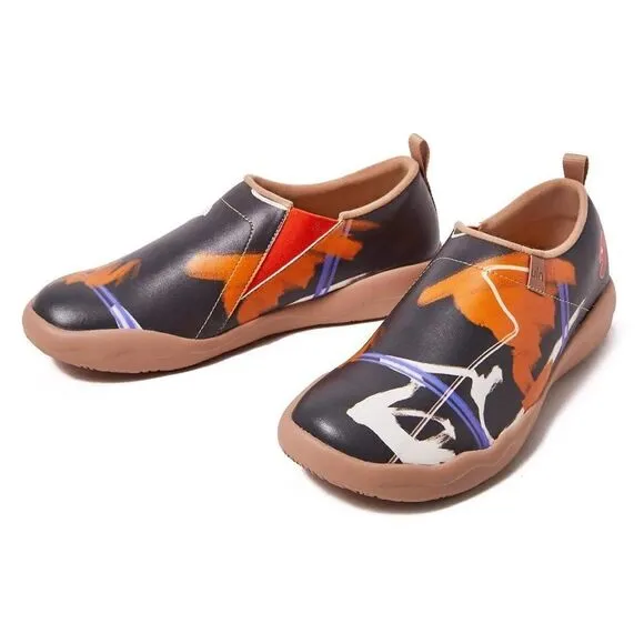 UIN Men's Walking Travel Shoes Microfiber Casual Loafers Sneaker (Lost in Mist)