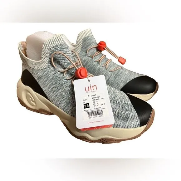 UIN Women's Walking Travel Shoes  Comfort Hiking Sneaker (Silver - Cazorla)