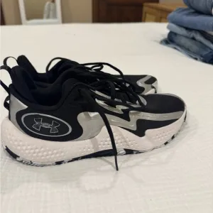 Under Armour Black and White basketball shoes