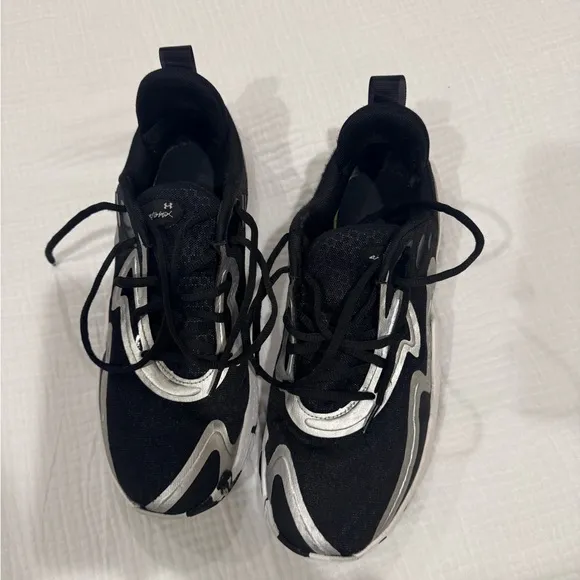 Under Armour Black and White basketball shoes