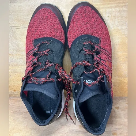 Under Armour Charged Bandit 2 Mens Size 13 Running Shoes Sneakers Red Black