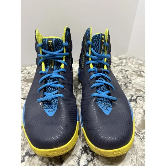 Under Armour Mens Curry 2.5 Blue Basketball Shoes Sneakers Size 10