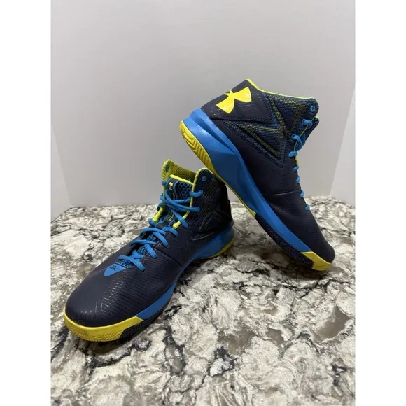 Under Armour Mens Curry 2.5 Blue Basketball Shoes Sneakers Size 10