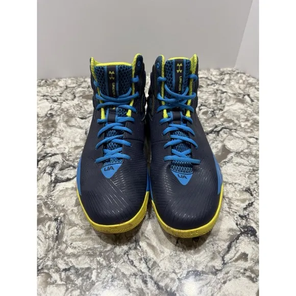 Under Armour Mens Curry 2.5 Blue Basketball Shoes Sneakers Size 10