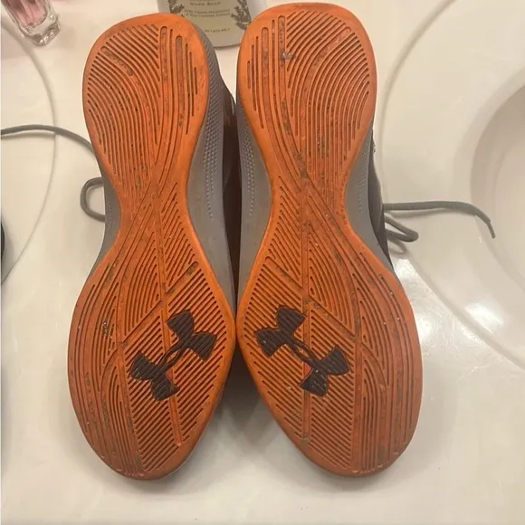 Under Armour Navy and Orange Athletic Shoes