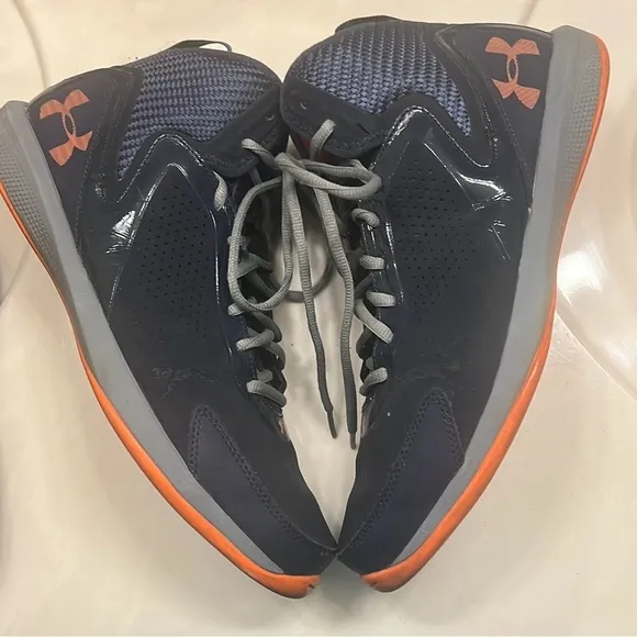Under Armour Navy and Orange Athletic Shoes