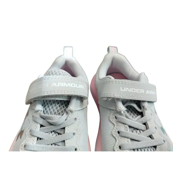 Under Armour Shoes Girls Youth 12K UA Assert 10 AC Low Top Gray Pink 3026190-100