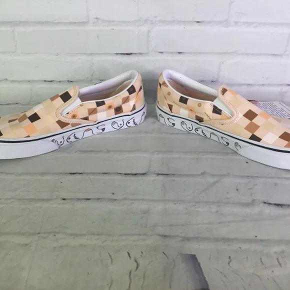 Vans Classic Slip On Breast Cancer Awareness Shoes Size Men's Size 4 Women's 5.5