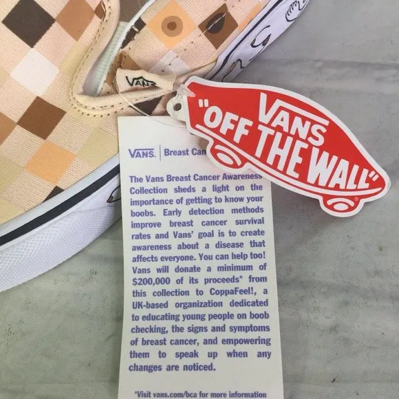 Vans Classic Slip On Breast Cancer Awareness Shoes Size Men's Size 4 Women's 5.5