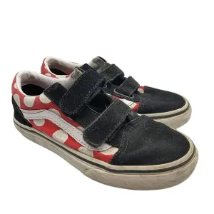Vans Disney Minnie Mouse Polka Dot Red Black Old Skool Sneaker Kids Size 13.5