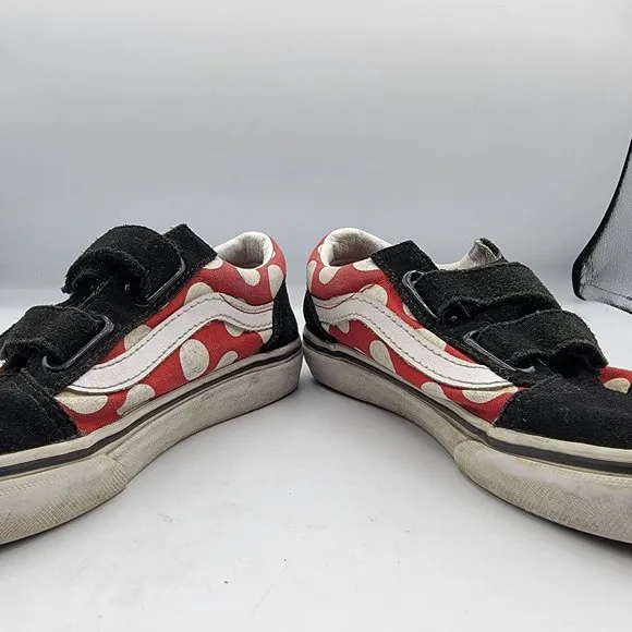 Vans Disney Minnie Mouse Polka Dot Red Black Old Skool Sneaker Kids Size 13.5