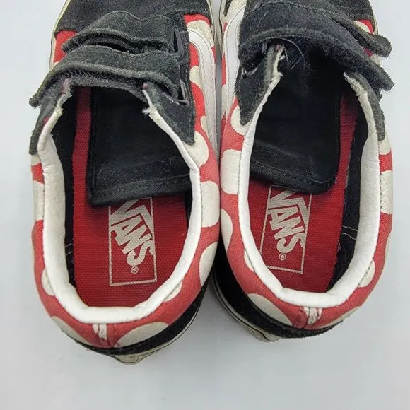 Vans Disney Minnie Mouse Polka Dot Red Black Old Skool Sneaker Kids Size 13.5