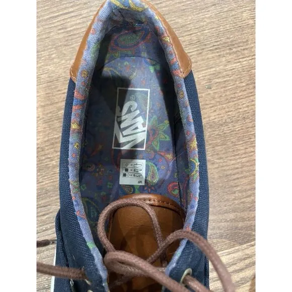 Vans Era 59 C&amp;L Blue Canvas/ Leather Casual Rare Sneakers / Men's Sz-10.5 NWOT