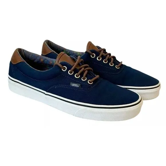 Vans Era 59 C&amp;L Blue Canvas/ Leather Casual Rare Sneakers / Men's Sz-10.5 NWOT