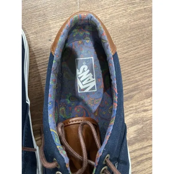 Vans Era 59 C&amp;L Blue Canvas/ Leather Casual Rare Sneakers / Men's Sz-10.5 NWOT