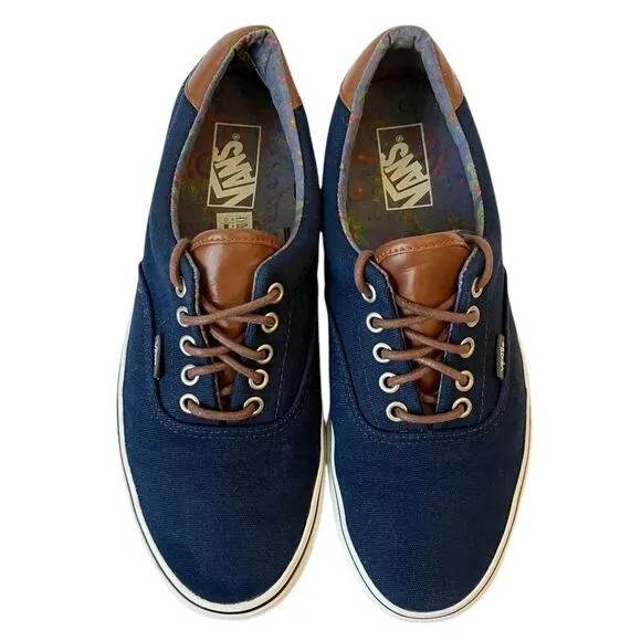 Vans Era 59 C&amp;L Blue Canvas/ Leather Casual Rare Sneakers / Men's Sz-10.5 NWOT