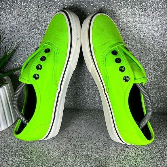 VANS Shoes Authentic Era Gecko Neon Green Slip On Sneakers Shoes Size 5.5