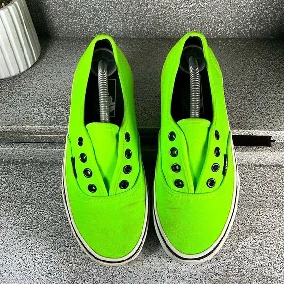 VANS Shoes Authentic Era Gecko Neon Green Slip On Sneakers Shoes Size 5.5