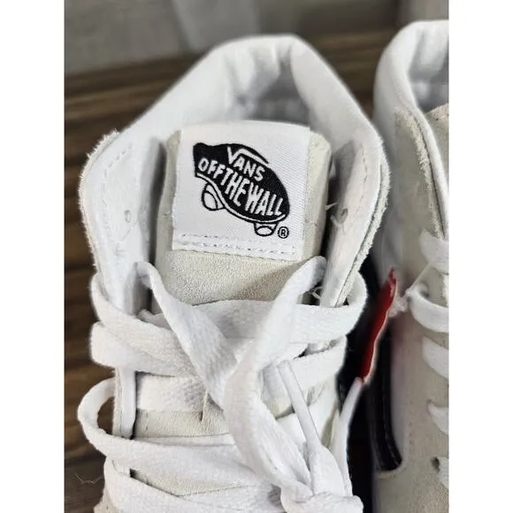 Vans SK8-Hi Cream Blue Casual Suede Skate Shoes Sneakers Mens 6 Women's 7.5