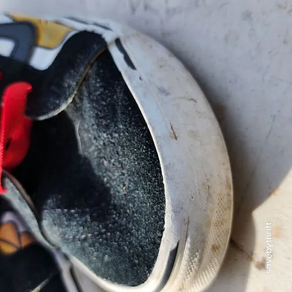 VANS SK8-HI USED SIZE 8 DISNEY MICKEY AND FRIENDS BLACK BEIGE