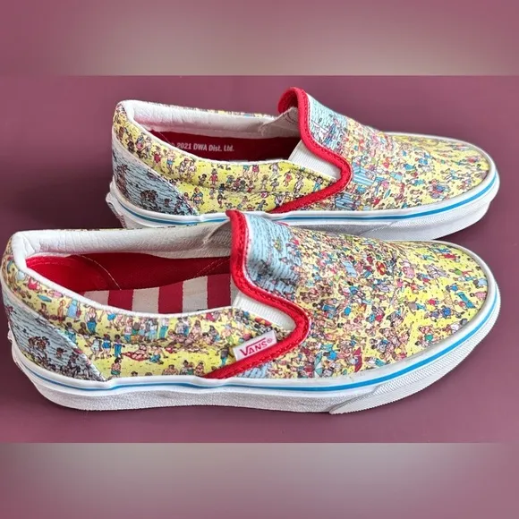 Vans x Where's Waldo Slip-On Shoes Unisex 🌟