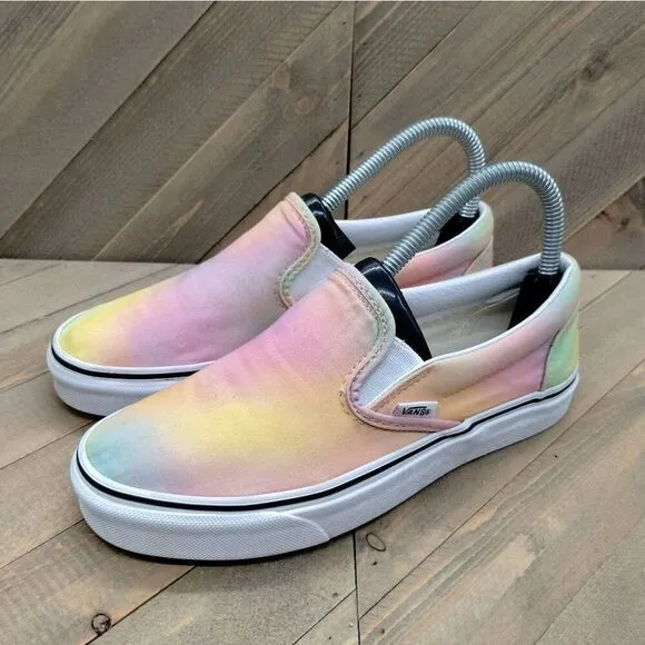 Vans Classic Slip‎ On Aura Shift Multicolor Casual Sneakers Womens Size 6.5