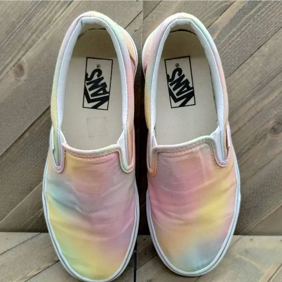 Vans Classic Slip‎ On Aura Shift Multicolor Casual Sneakers Womens Size 6.5