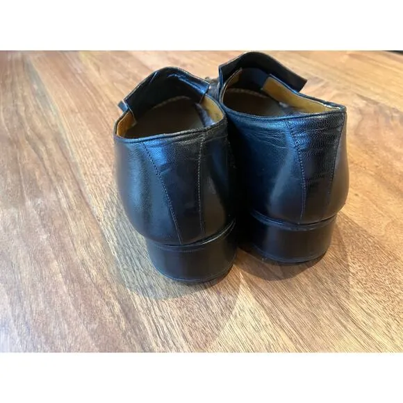 Verde Loafers,10 M, Shoes, Black, Slip On, Mens, Vintage, Spain, Leather, Dress