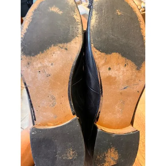 Verde Loafers,10 M, Shoes, Black, Slip On, Mens, Vintage, Spain, Leather, Dress