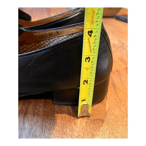 Verde Loafers,10 M, Shoes, Black, Slip On, Mens, Vintage, Spain, Leather, Dress