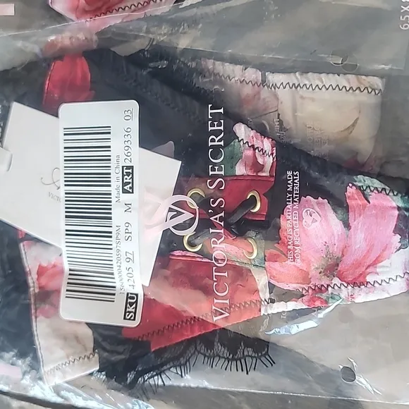 Victoria's secret luxe silk VERY SEXY Atelier Satin Lace tanga panty MEDIUM ROSE