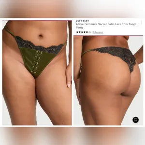 Victoria's secret luxe stretch silk SEXY Atelier Satin Lace tanga panty LARGE