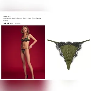 Victoria's secret luxe stretch silk VERY SEXY Atelier Satin Lace tanga panty S