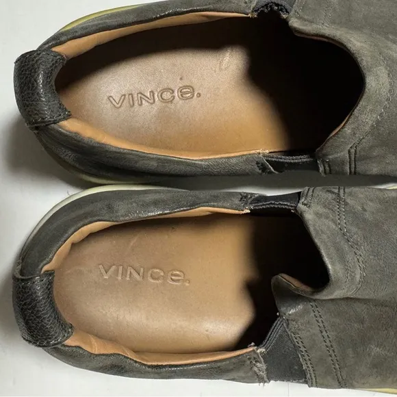 Vince Soren Nubuck Leather Slip-on Shoes