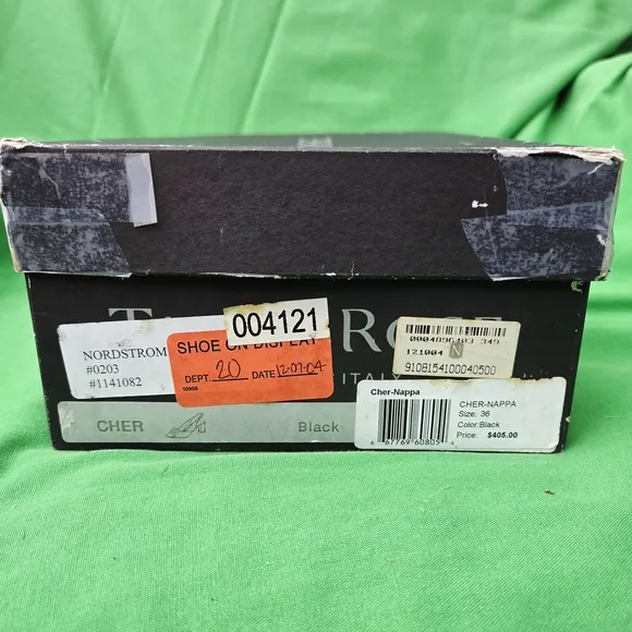 VINTAGE 2004Taryn Rose CHER-NAPPA  Black Slingback Women's Shoes BRAND NEW