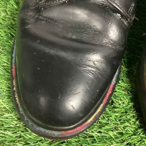 Vintage Dr Marten Rainbow Stitch Black Oxford Shoes 6