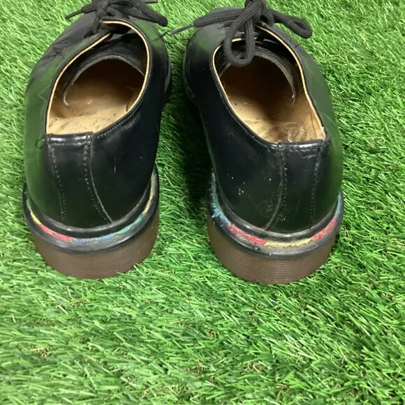 Vintage Dr Marten Rainbow Stitch Black Oxford Shoes 6