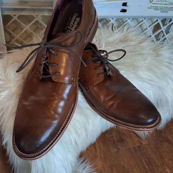 Vintage Foundry brown leather wingtip oxfords 11