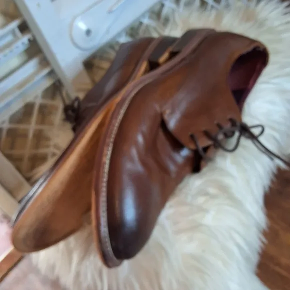 Vintage Foundry brown leather wingtip oxfords 11