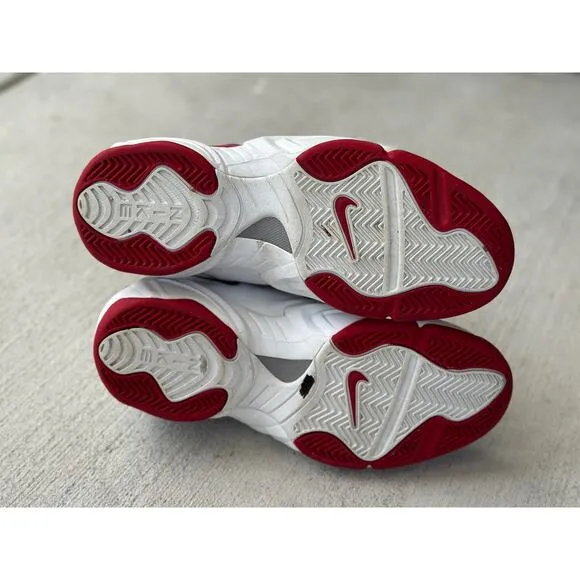 Vintage Nike Air Men's 7.6 White Red Basketball Shoes Sports Sneakers Signed Low