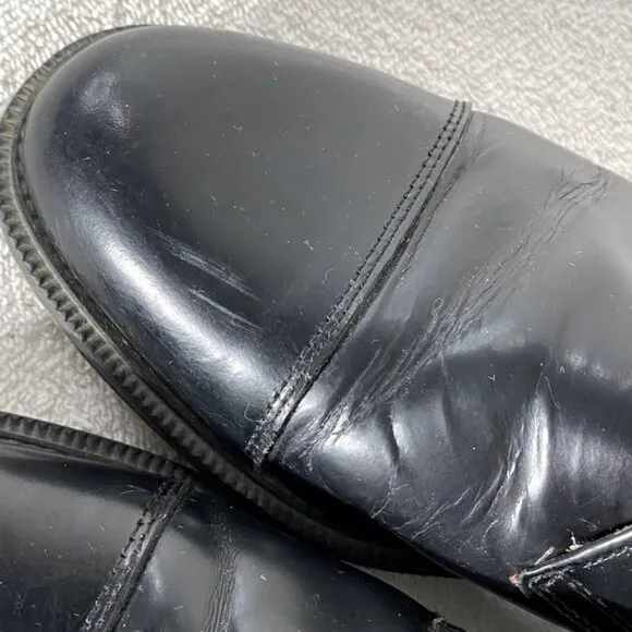 Vintage Pegabo Black Leather Monk Strap Dress Shoes 40