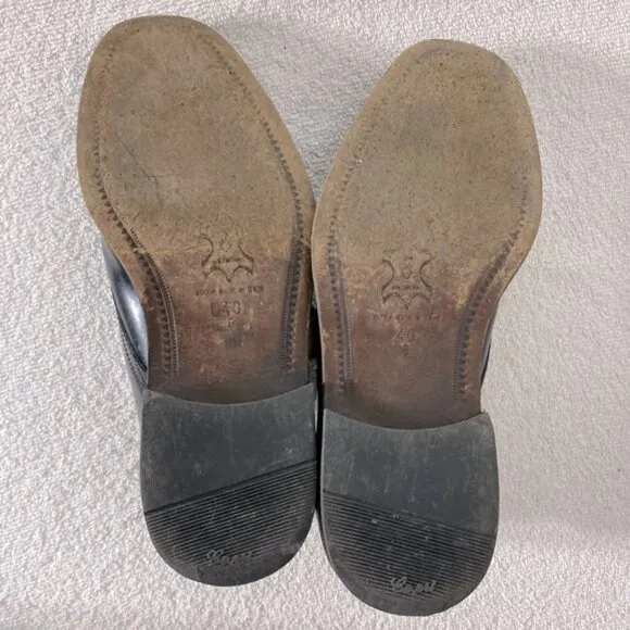 Vintage Pegabo Black Leather Monk Strap Dress Shoes 40