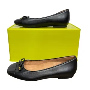 Vionic Black Leather Klara Ballet Flat Shoe Size 7