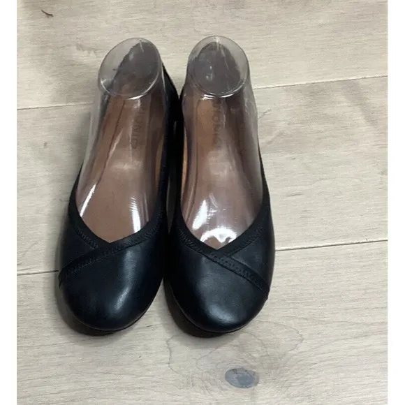 Vionic Caroll Leather Ballet Flats 7.5  slip on loafers Orthotic Arch Support
