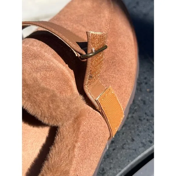 Vionic Kailen Women Faux Shearling Mule Orthotic Insole Arch Support Size 10